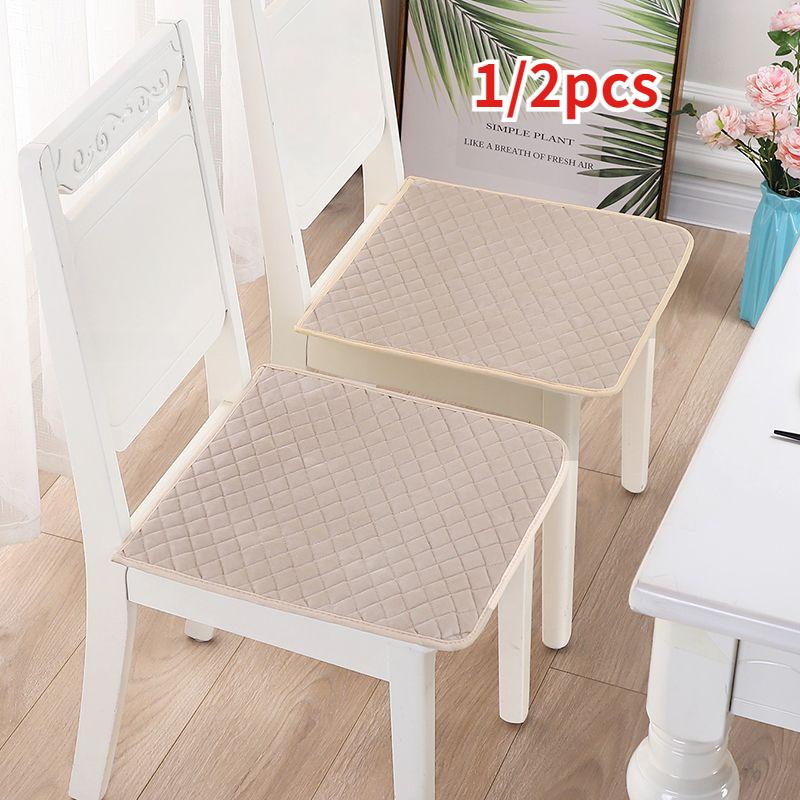 

Нескользящая подушка для стула, подушка для домашнего офиса, удобная обеденная подушка, толстая 2pcs бежевый