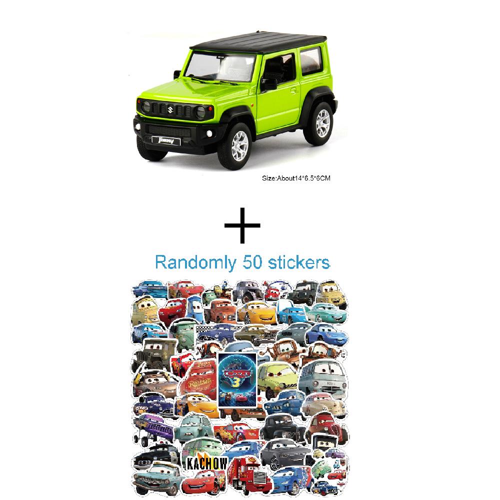 Échelle 1:26 Maquette de Voiture Jouet Suzuki Jimny Son et Lumière de Simulation Pull Back Alliage Moulé Sous Pression Véhicules Tout-Terrain Jouets de Décoration pour Enfants