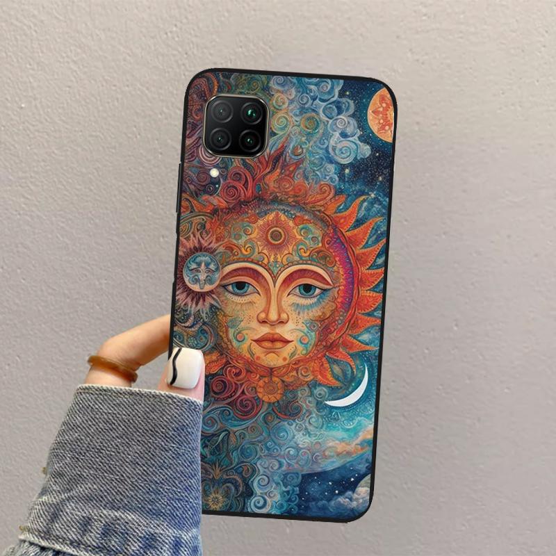 Sun Moon Aesthetic For Huawei Nova Y70 Y90 Y60 Y73 Y72 Y61 Y91 12s 12i 11i 8i 9 10 SE P40 Lite P60 P30 Pro Case