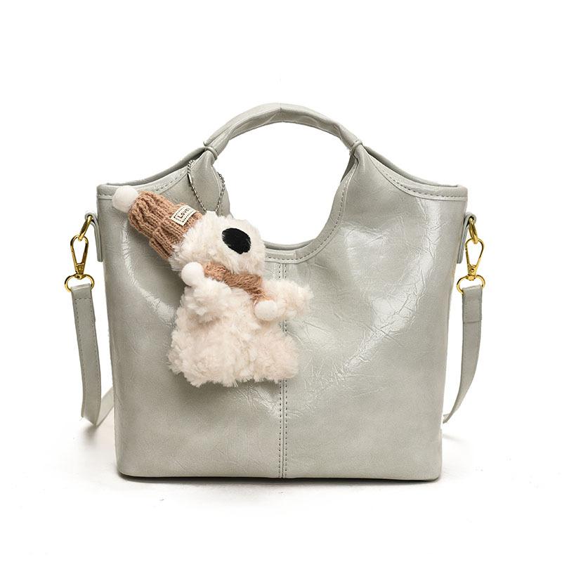 Large Capacity Bag Women's New Versatile Soft Leather Messenger Bag Women's Casual Portable Tote Bag