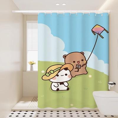 Cute Shower Curtain Thickened Waterproof Bathroom Bathroom Bathroom Bath Shower Dry And Wet Separation Hanging Curtain