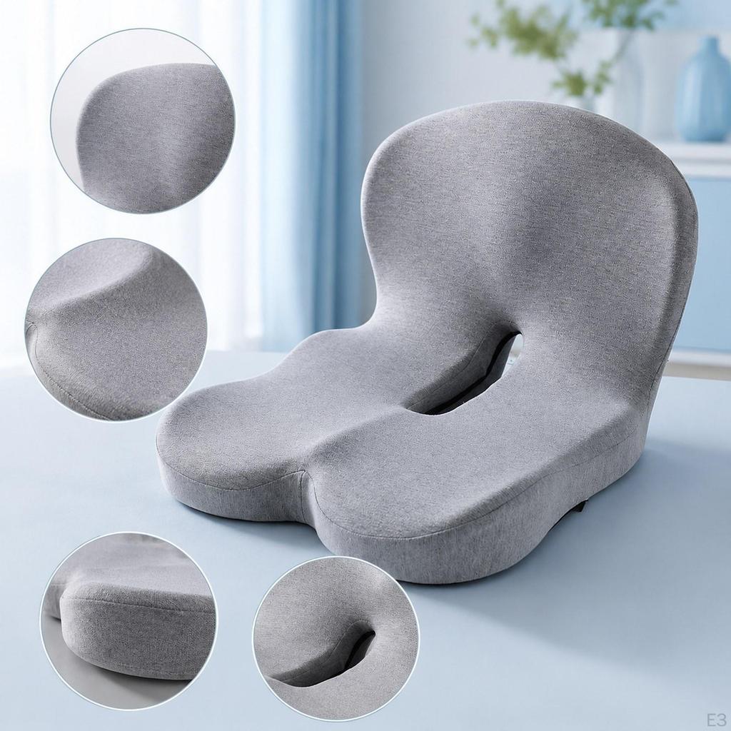 Memory Foam Seat Cushion Back Non Slip Practical Multifunctional Chair Pad Waist