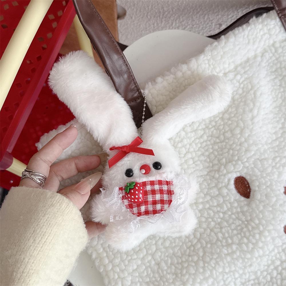 Plush strawberry rabbit for AirPods pro1 generation protective case 1 generation pro1 apple bluetooth headset case female
