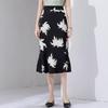 Gentle and Intellectual Printed Ruffle Edge Skirt for Women In Summer, Elegant and High Waisted Skirt