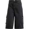 Originals Damen Adilenium Denim Capri-Shorts Schwarz JM9283
