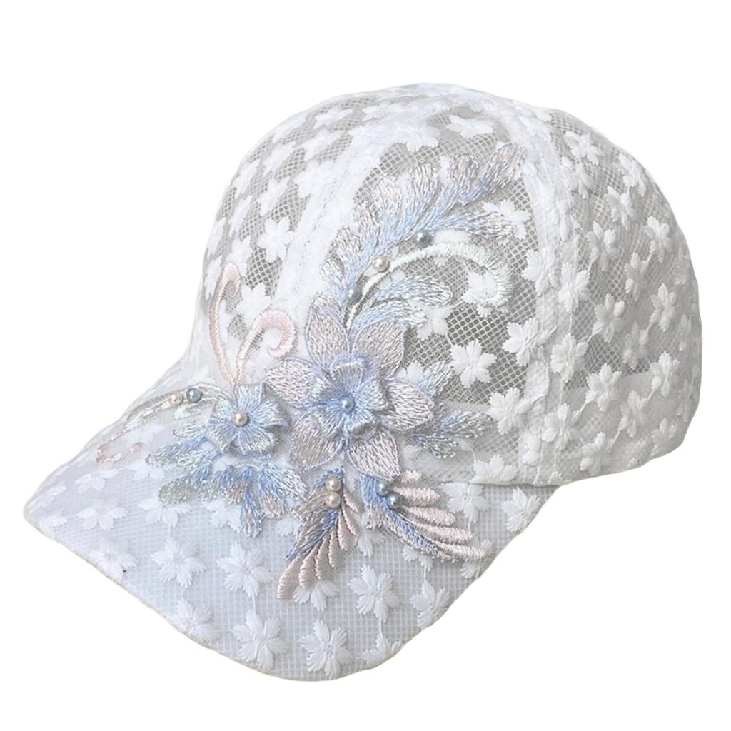 Lace  Flower Baseball Caps for Women Floral Lightweight & Quick Drying Mesh Sports Hat Birthday Gift for Families Friends