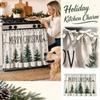 Christmas Oven Curtain for Kitchen Holiday Decoration, Festive Oven Door Accessory