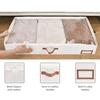 Foldable Under Bed Storage Box for Clothing and Bedding Clothes Organizer with Front and Side Handle and Label Holder