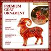 2D Flat Goat Hanging Ornament Acrylic Artificial Rhinestone Goat Pendant Simulation Shining Christmas Tree Ornament