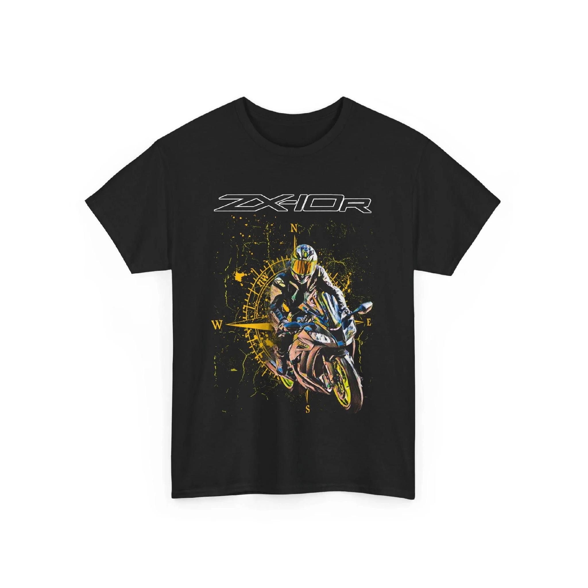 Kawasaki Ninja ZX-10R Printed Cotton T-shirt 2026 Summer Men s and Women s Harajuku Clothing Fashion Casual Motorcycle T-shirt S