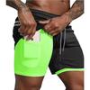 Pantaloncini Sportivi da Uomo a Doppio Strato Traspiranti ad Asciugatura Rapida per Fitness Estivo