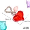 1pcs Sweet Heart Resin Keychain for Women Girl Clear Colorful Love Acrylic Keyring Phone Bag Charms Fashion Accessories Gifts