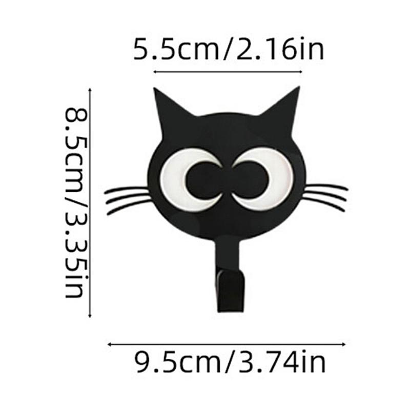 Pack Of 2 Cats Shaped Metal Hooks For Door Back Perfect For Hanging Clothes Keys And Bags Home Organization Tool