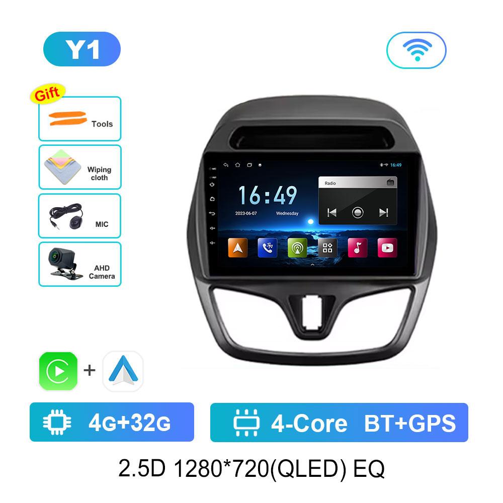 Auto Video Multimedia Player DSP Stereo 2.5D Bildschirm für Chevrolet Spark Beat 2015 - 2017 Navigation GPS Android 14 System WiFi