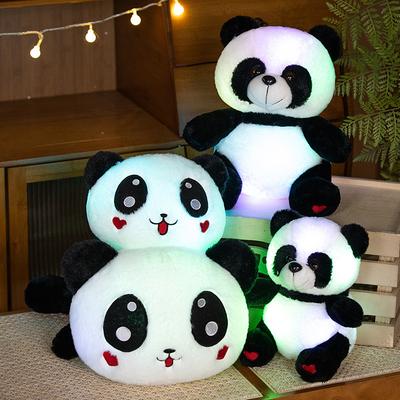 Cute Seven-color Glowing National Treasure Panda Doll Plush Toy Doll Children's Sleeping Comfort Pillow Gift