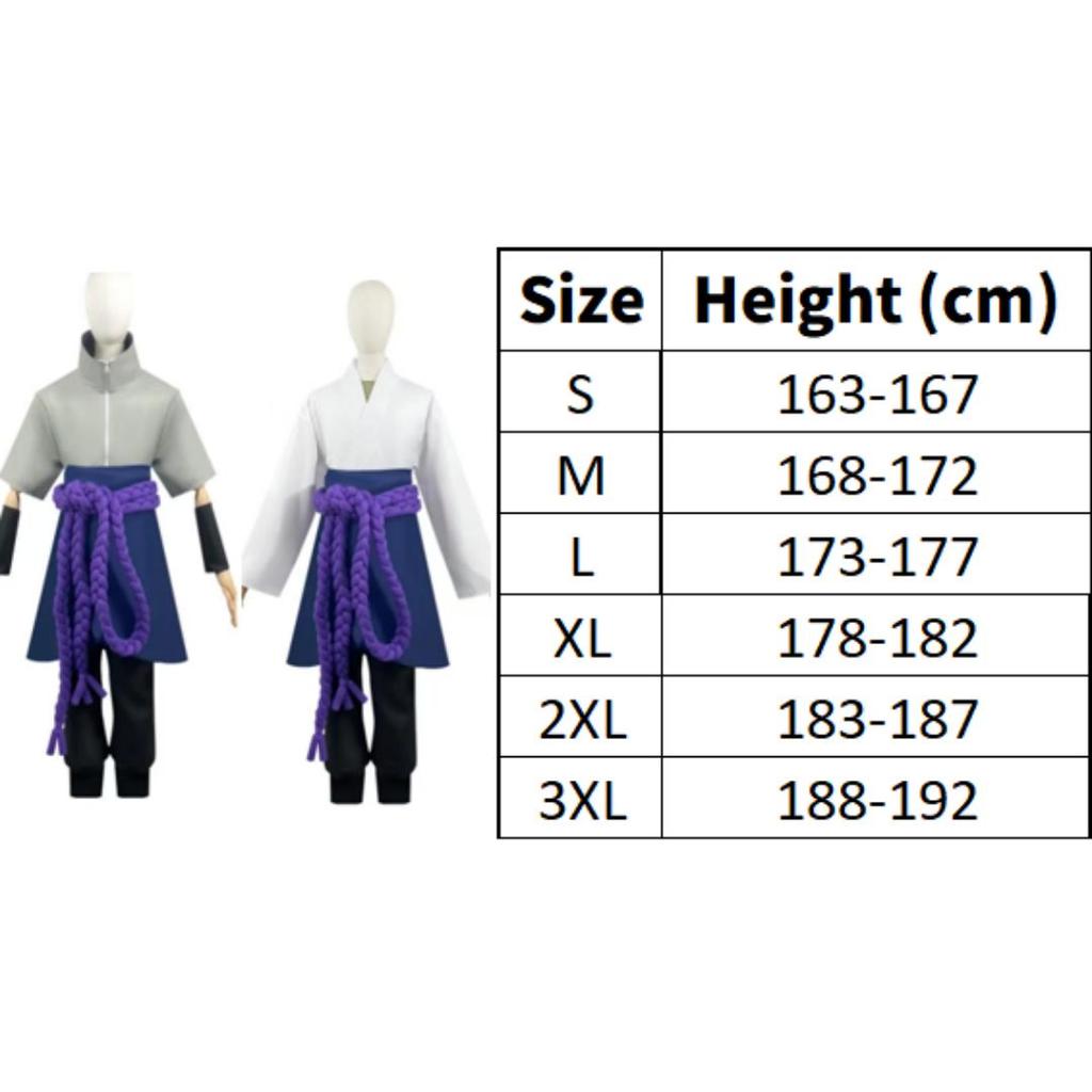 Anime Uchiha Sasuke Cosplay Costume Haut Pantalon Ceinture Cos Convention Cadeau Adulte Version Unisexe