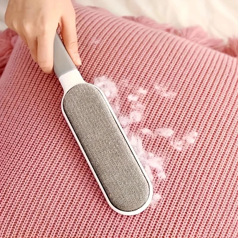 1Pc Multi-Functional Reusable Dust Brush, Double-Sided Pet Hair Remover, Bedding, Carpet Cleaning , Ideal for Living Room Use