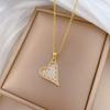 Romantische Glänzende Zirkon Liebe Herz Anhänger Halskette für Frauen Mädchen Edelstahl Kette Trendiger Herz Choker Schmuck Geschenke