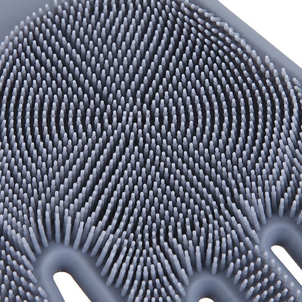 Silikonhandschuhe mit Borsten Wasserdicht Spritzwassergeschützt Ölbeständig Weich Elastisch Küche Geschirrspülen