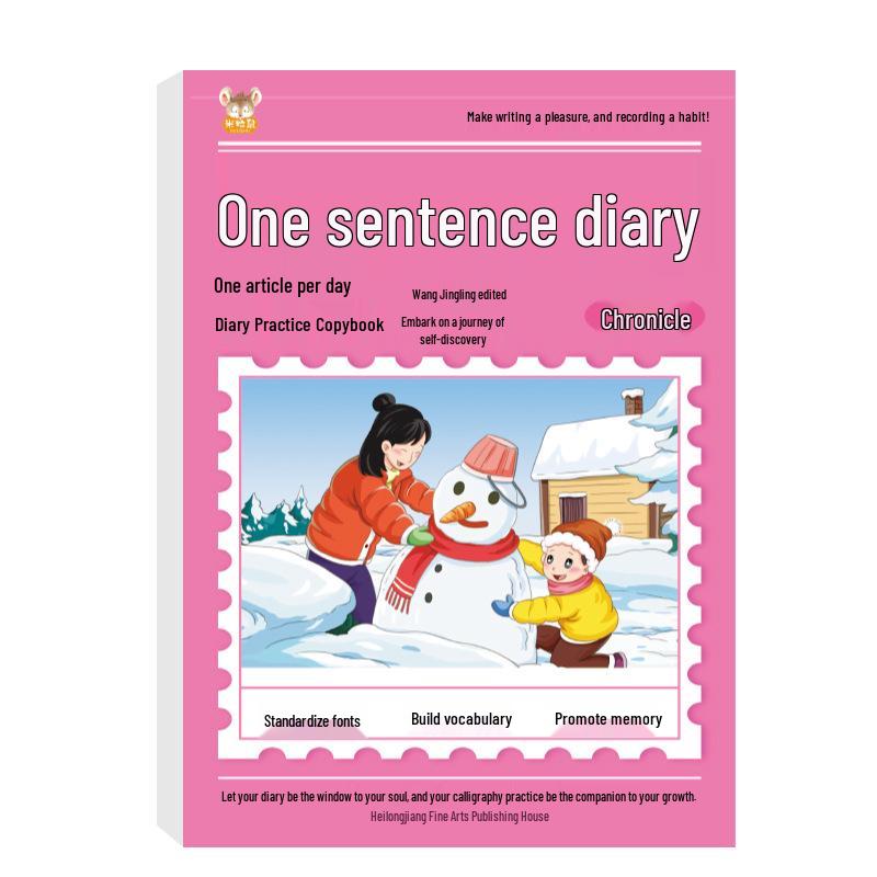 Picture-Based Diary Practice Sheets for Grades 1-3: Writing & Tracing Book