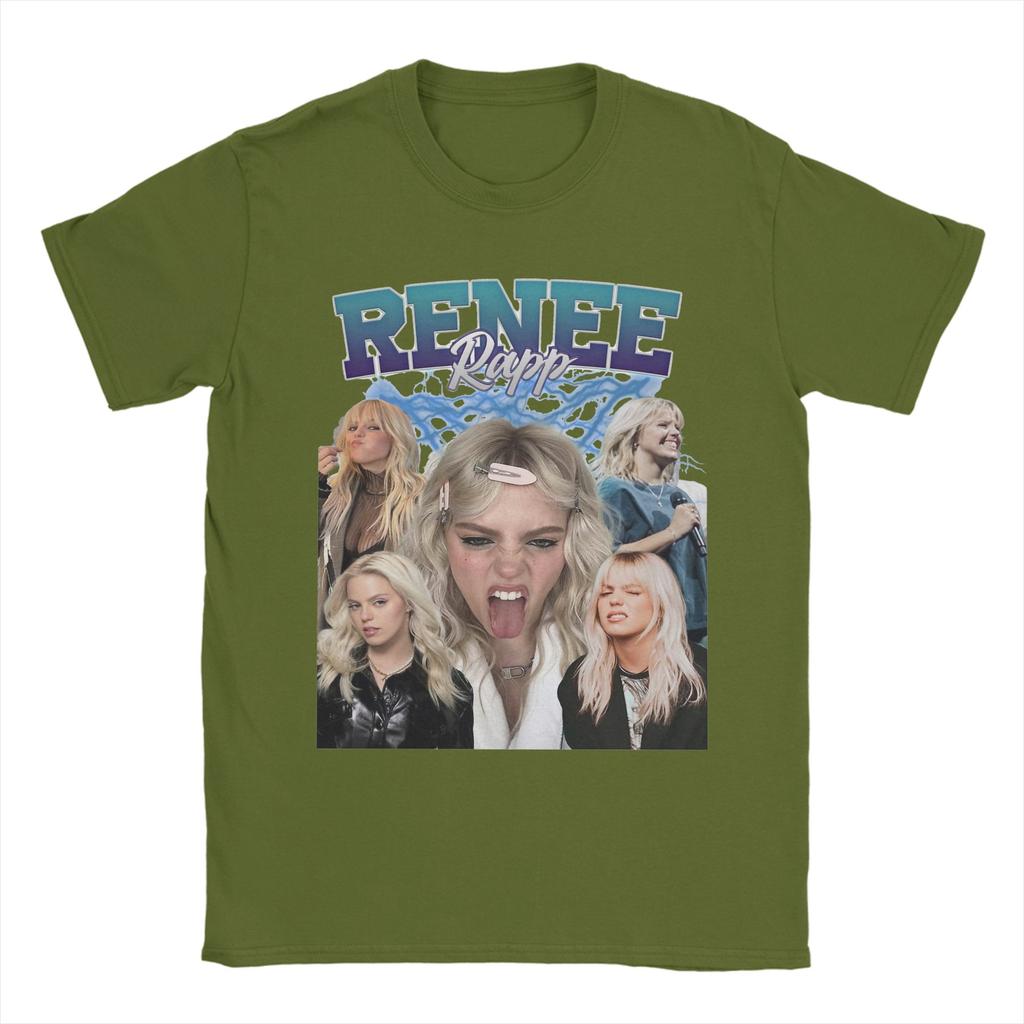 Renee Rapp Retro Style T Shirt Unisex s Cotton Humor TShirts Crew Neck Tees Short Sleeve Tops Plus Size
