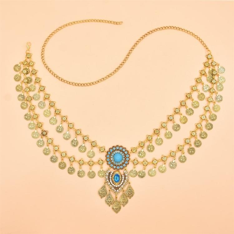 Stylish Metal Chain Belt Multi Layer Waist Chain Layered Belly Decor for Belly Dance Parties Theatrical Performances