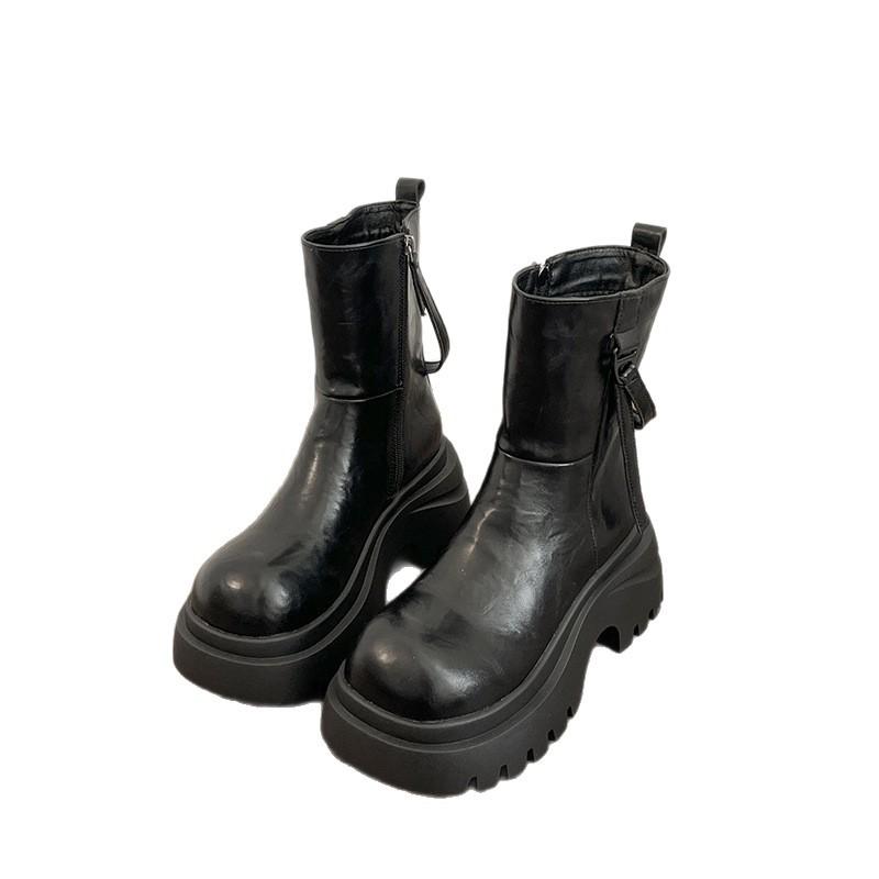 Yueyu Thick-soled Martin Boots Women's 2025 New Spring and Autumn British Style Internet Celebrity Popular Short Boots Women's Small Single Boots