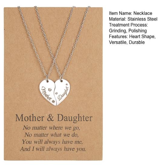 1 Para Naszyjnik Więzi Rodzinne Serce Wisiorek Naszyjnik Mama Córka Dopasowane Zawieszki Naszyjnik