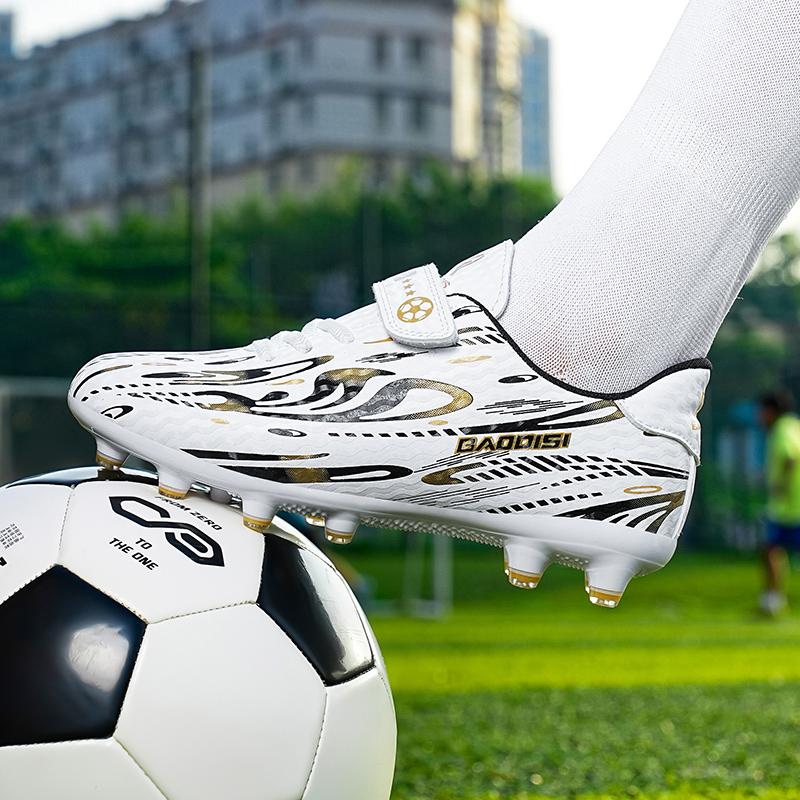 Kids Football Shoes Shock Absorption Anti-skid and Wear-resistant Long Spike Outdoor Sports Training Football Shoes