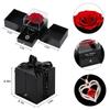 Herz und Rose Partner-Halsketten-Set, Ewige Liebe Anhänger mit Geschenkbox, Romantisches Geschenk, Ideales Jahrestagsgeschenk für Ehefrau, Freundin, MUTTER