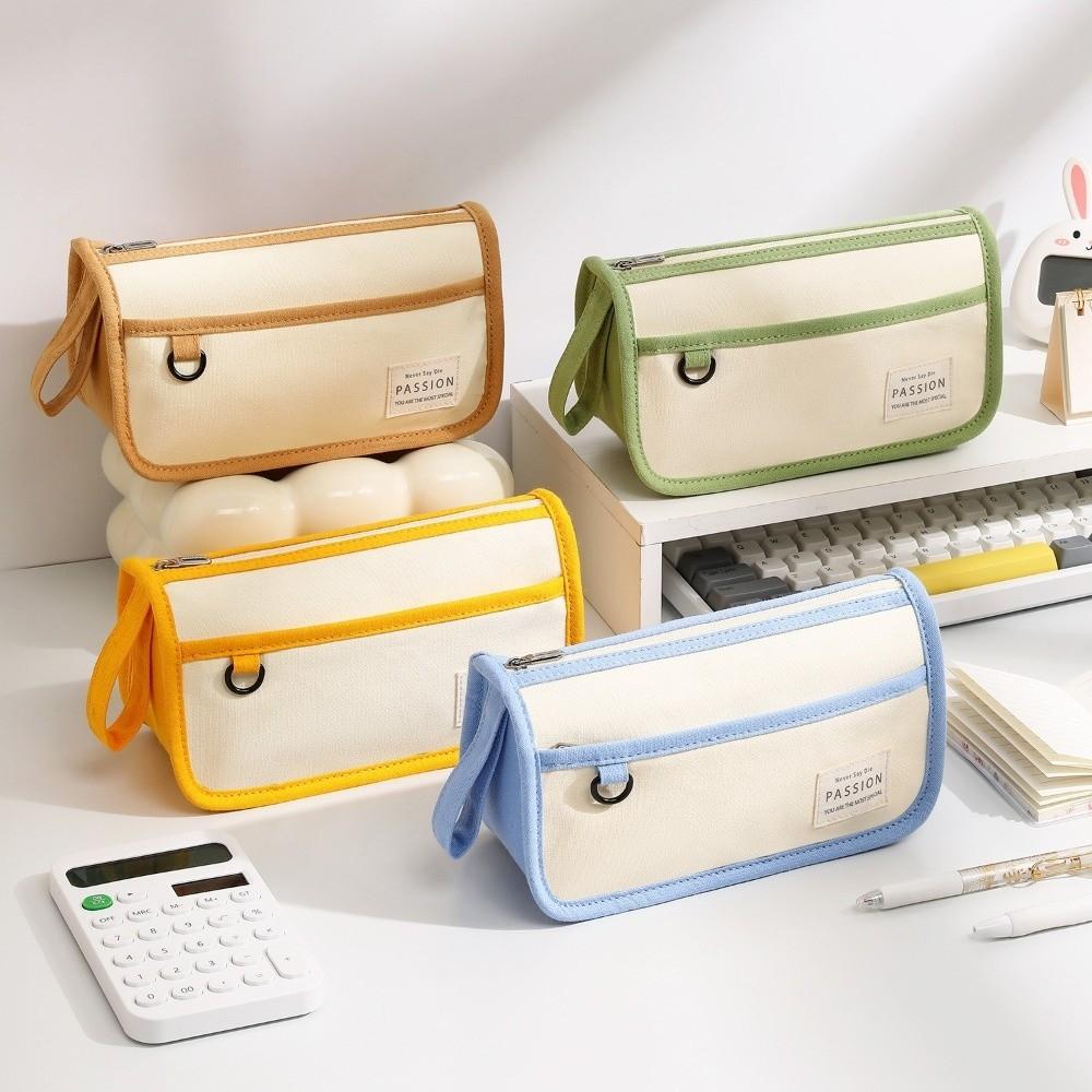 Korean Style Pen Bag Simple Design Flap School Bag New Pencil Case  Student Use School Supplies