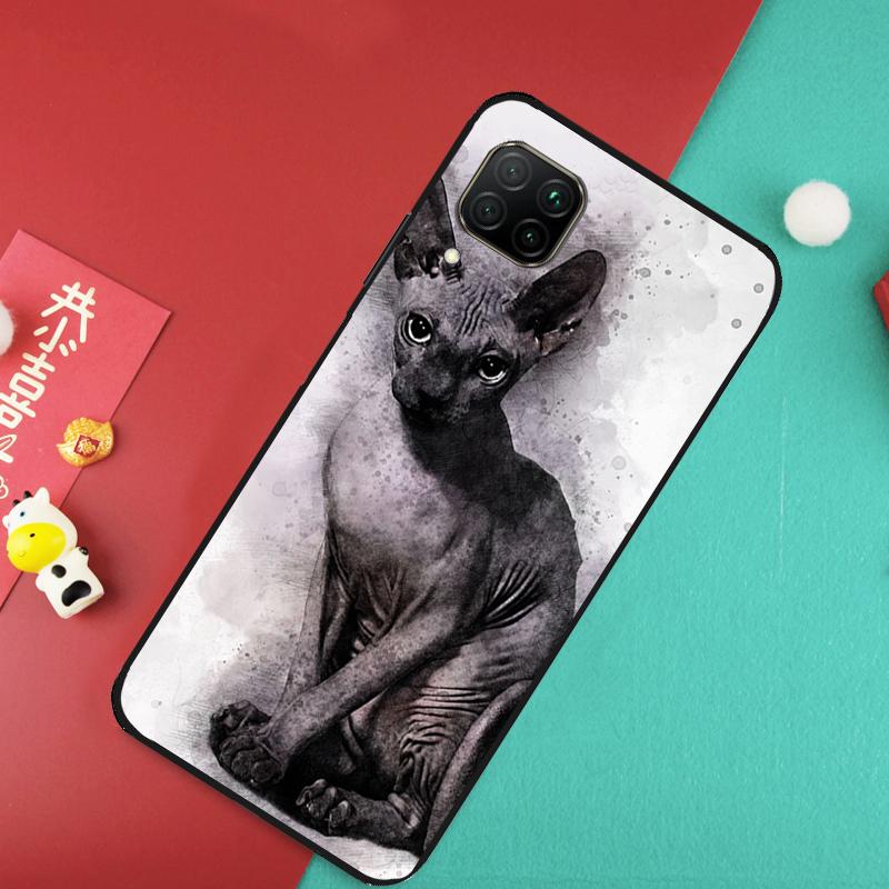 Sphinx Cat For Huawei Nova Y73 Y70 Y72 Y60 Y90 Y61 Y91 8i 7i 11i 12i 12s 9 10 SE P20 P30 P40 Lite Case