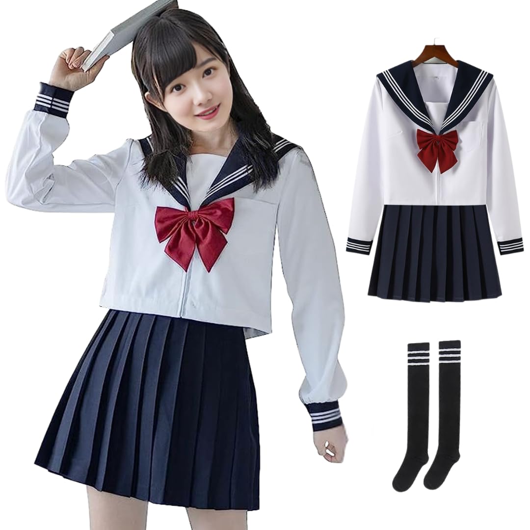 

Sailor authentic full set black for high school junior high school student for cosplay for fancy loose school large short cosplay [BeLoved] uniform,