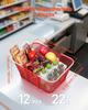 Shopping Baskets, 12 PCS, 22L Stackable Metal Grocery Baskets with Handles, Dense Mesh Structure, Holds up to 20 kg, Portable for Grocery, Retail,