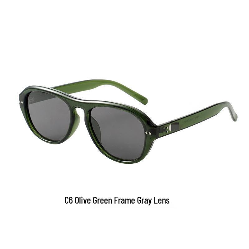 Women s Retro Oval Polarized Sunglasses - High-End Street Style UV Protection