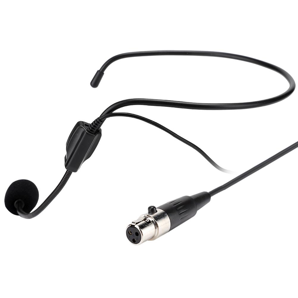 Mini XLR 3 Pins TA3F Plug Professional Wireless Head Wear Mic Headset Microphone