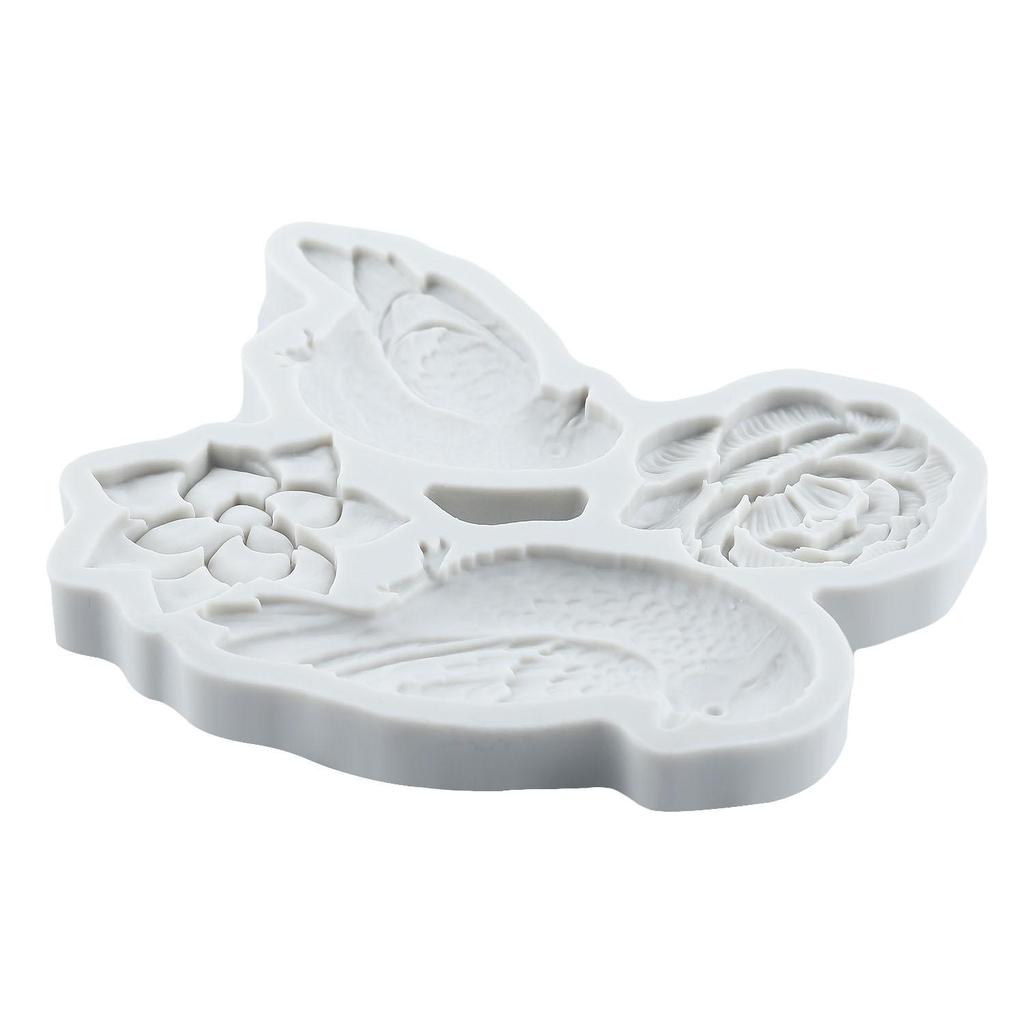 Bird Silicone Molds Flower Fondant Mold Cake Decorating Tools Cupcake Topper Candy Chocolate Gumpaste Mold