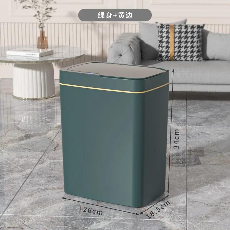 Smart Bathroom Trash Can Automatic Bagging Electronic Trash Can White Touchless Narrow Smart Sensor Garbage Bin Smart Home