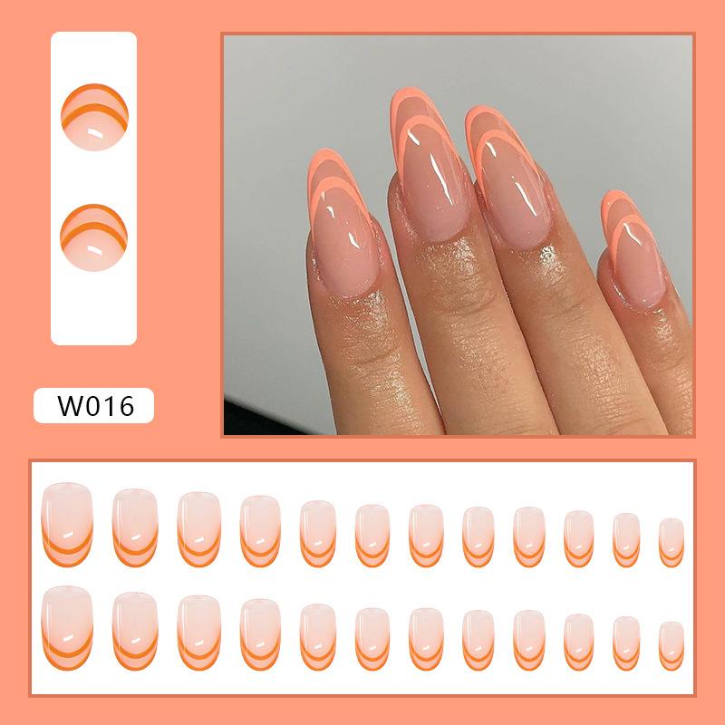 24Pcs Purple Floral Almond Ballerina Press On Nails Medium Detachable False Nail Tips With Fresh Flower Design For Manicure