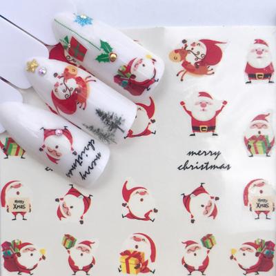 Nagelaufkleber, mehrere Designs, Kunst, Weihnachtsstil, Aufkleber, Winter-Nagel-Dekoration für den Salon