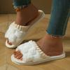 Fashion Fashion Women Slippers Cotton Plush Warm Female Light EVA Flat Bottom Non-slip Comfortable Slides Winter Autumn House Shoes