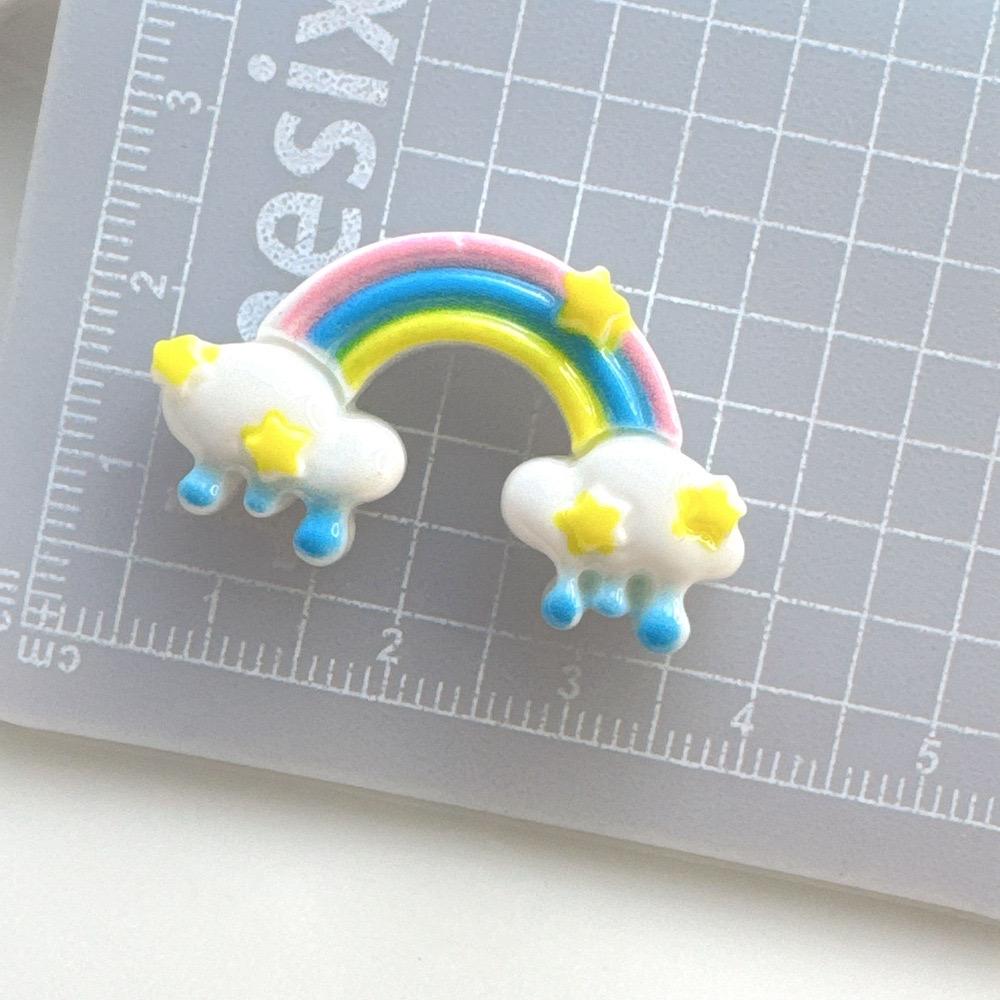 10Pcs New Cute Cartoon Unicorn, Rainbow, Ice Cream Series Flat Back Resin Cabochons Scrapbooking DIY Jewelry Craft Decoration