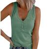 Summer Women's Vest Breasted Knitted Vest Solid Color V-neck Sleeveless Top Female