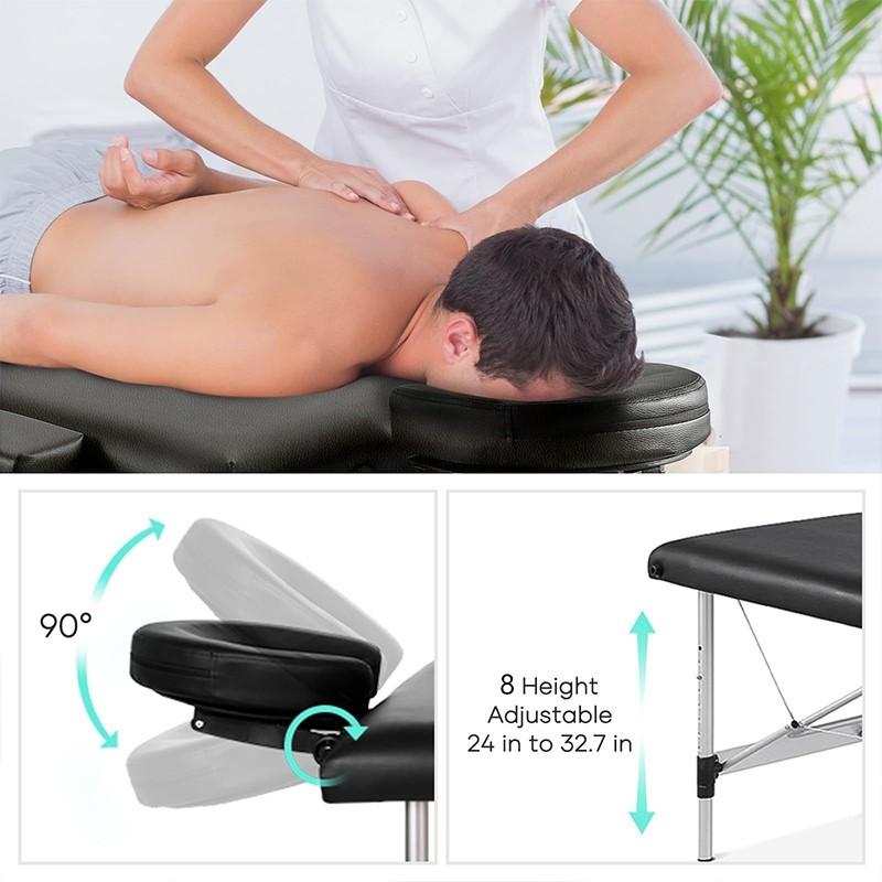 Height Adjustable Spa Bed Professional Beauty Salon Foldable Multi Functional Physiotherapy Bed Portable Massage Bed