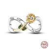 Copper Yellow Sunflower Scarecrow Ginkgo Charm Compatible With Authentic Bracelets Charm Bead Necklaces Diy Female Jewellery