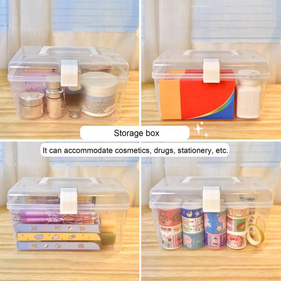 Storage Box Dust-proof Visible Plastic Large Capacity Face Cover Container for Dorm