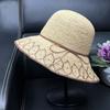 Handmade Hook Raffia Hat Women's Summer Visor Hat Beach Hat Sun Hat Travel Foldable Basin Hat Bucket Hat