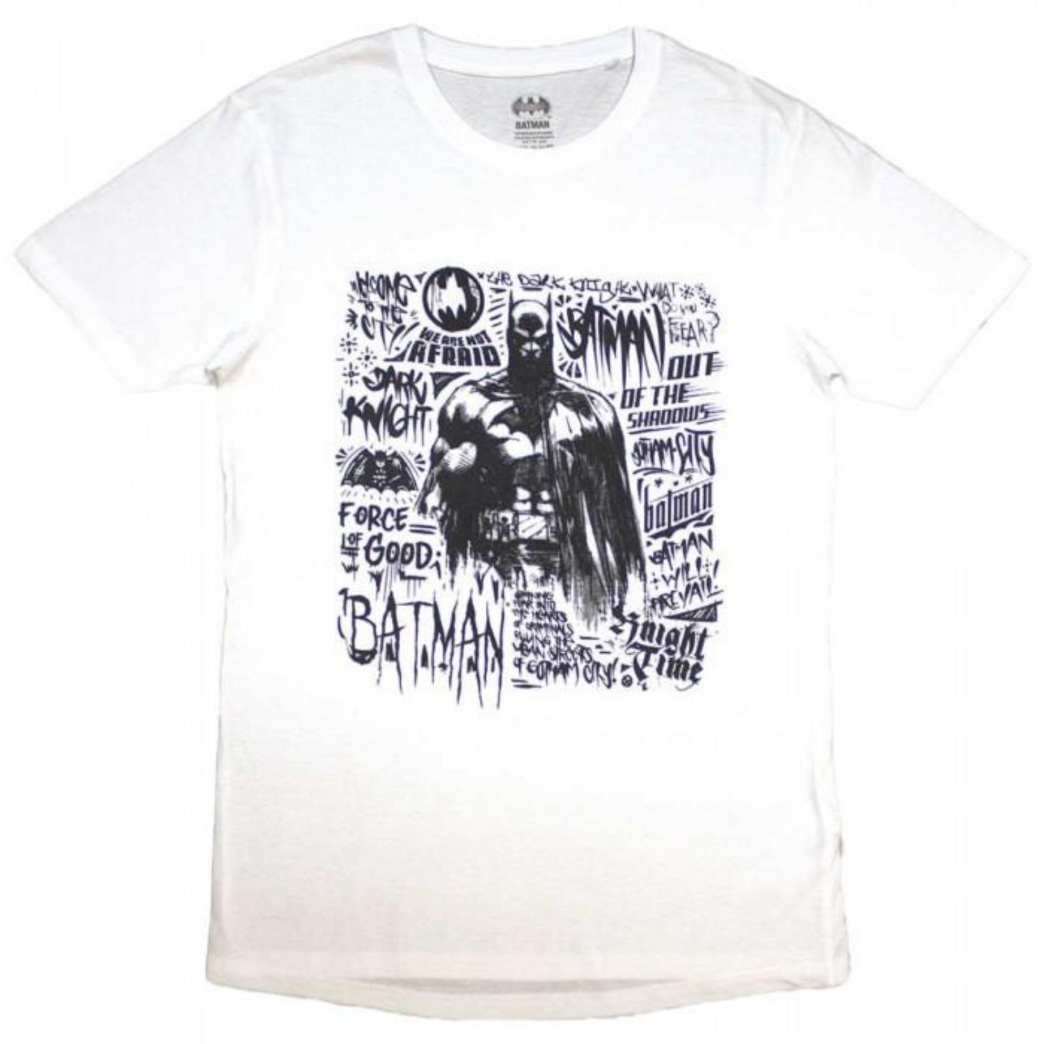 Batman Unisex Adult Scribbler T-Shirt S