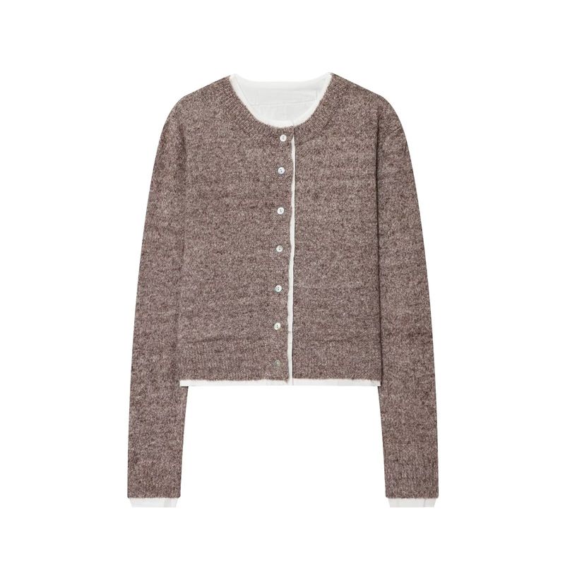 Za New Fall Women's Clothing 2025 Fashion Style Fashion All-Match Contrast Color Knitting Outwear 2142198 706