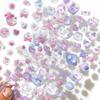 Solid Embossed Cartoon Crystal Puffy Stickers for Kids Pink Bear Bunny Cute Decals DIY Decor Art for Scrapbook Journal Phone